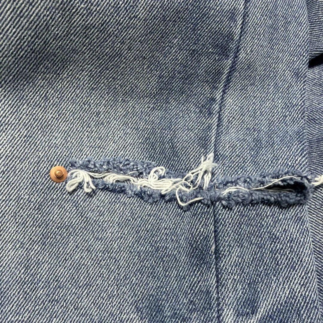 HIGH DAMAGED WIDE PTYENN ダメージ加工ワイドレッグデニム