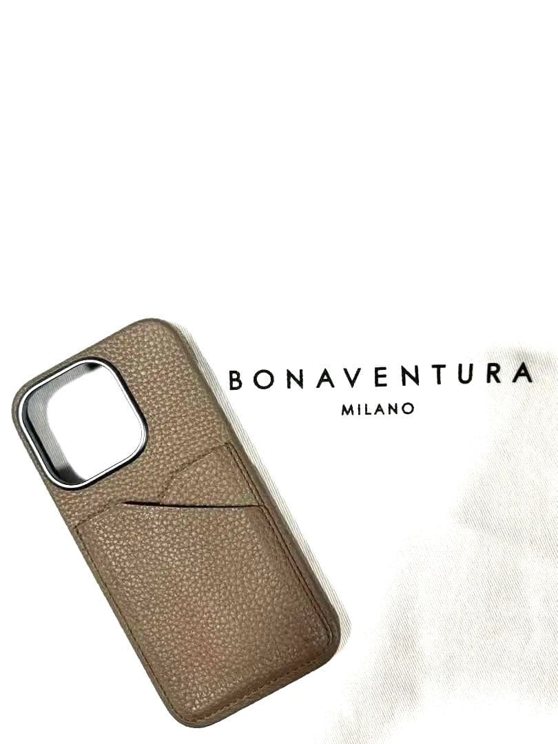 美品✨ボナベンチュラ iPhone 15proケース　エトゥープ