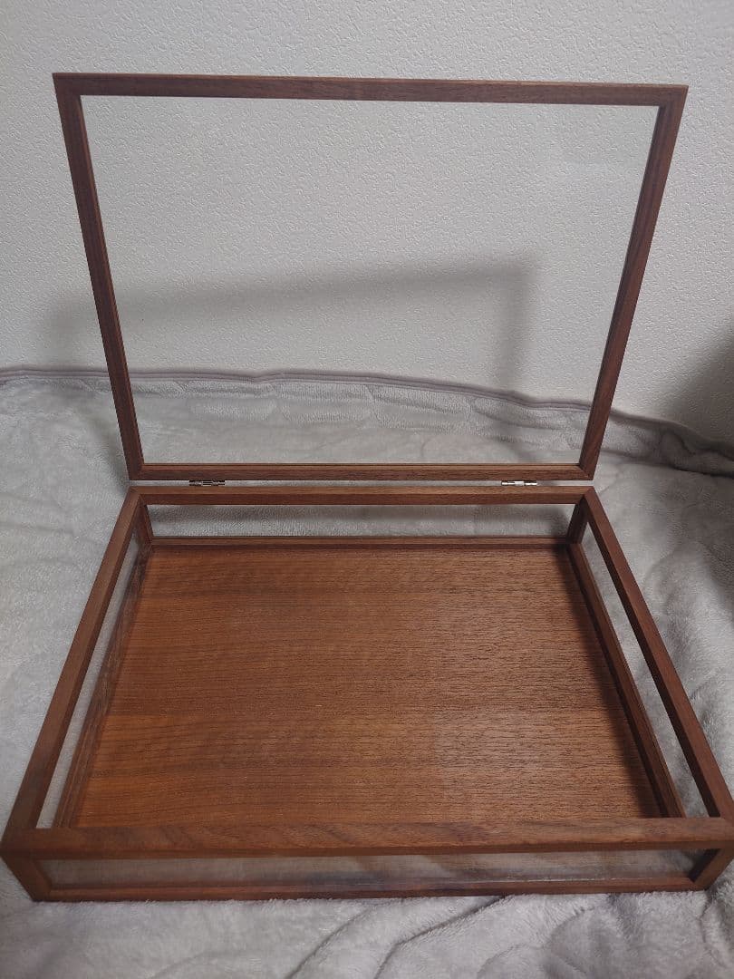 La Luz（ラ・ルース） ガラス ジュエリーボックス 木製　透明標本箱