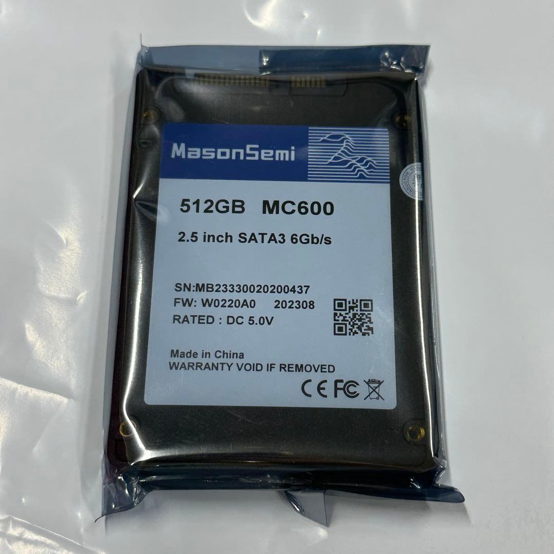 未使用品MasonSemi 内蔵SSD SATA3 512G MC600