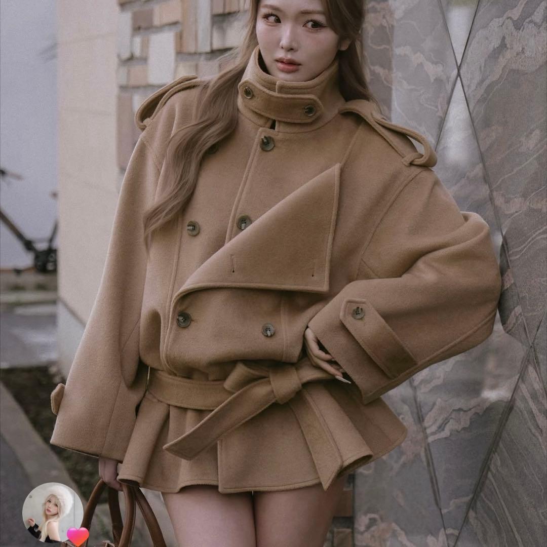 ドロップショルダージャケットコート