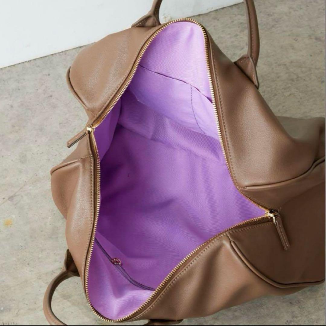 専用PAPILLONNER パピヨネ ボストンバッグ レザー モカ