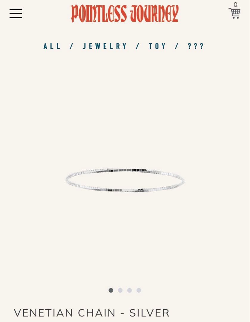 アクセサリー Pointless Journey VENETIAN CHAIN-SILVER