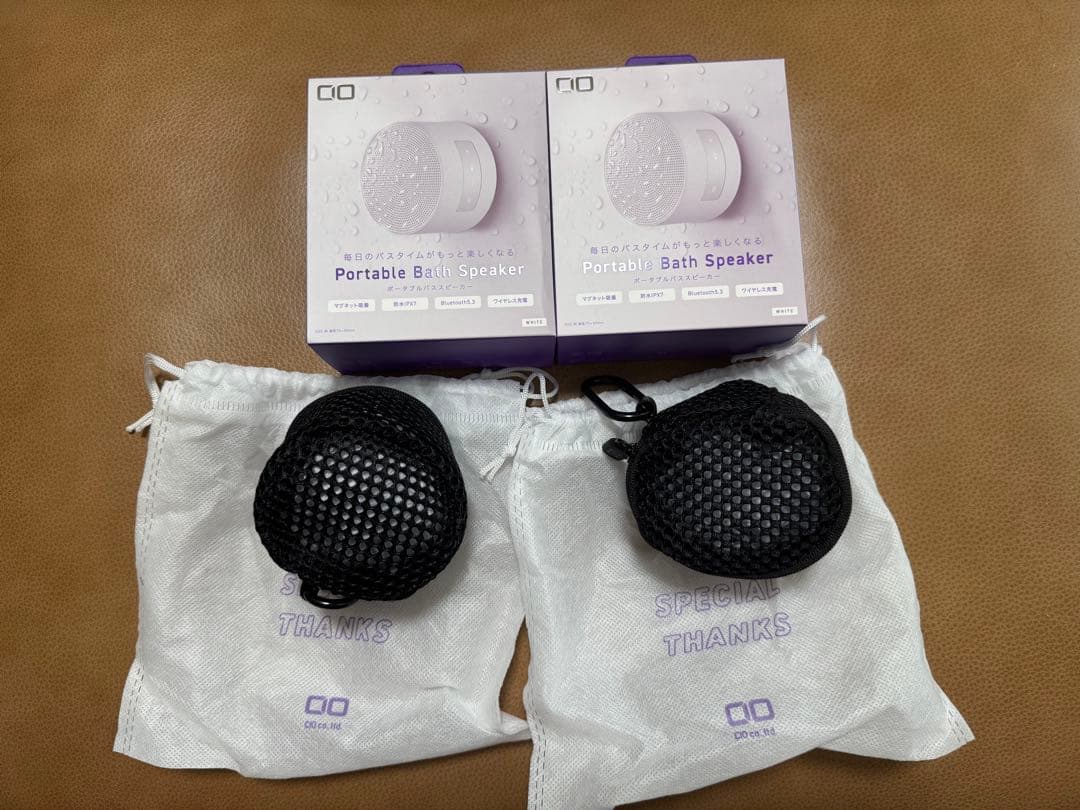 cio 防水 スピーカー　2個セット　ホワイト　Makuake AAC対応版