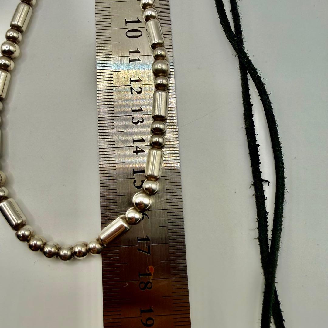 美品　タディ&キング　中空シルバービーズ一連セット