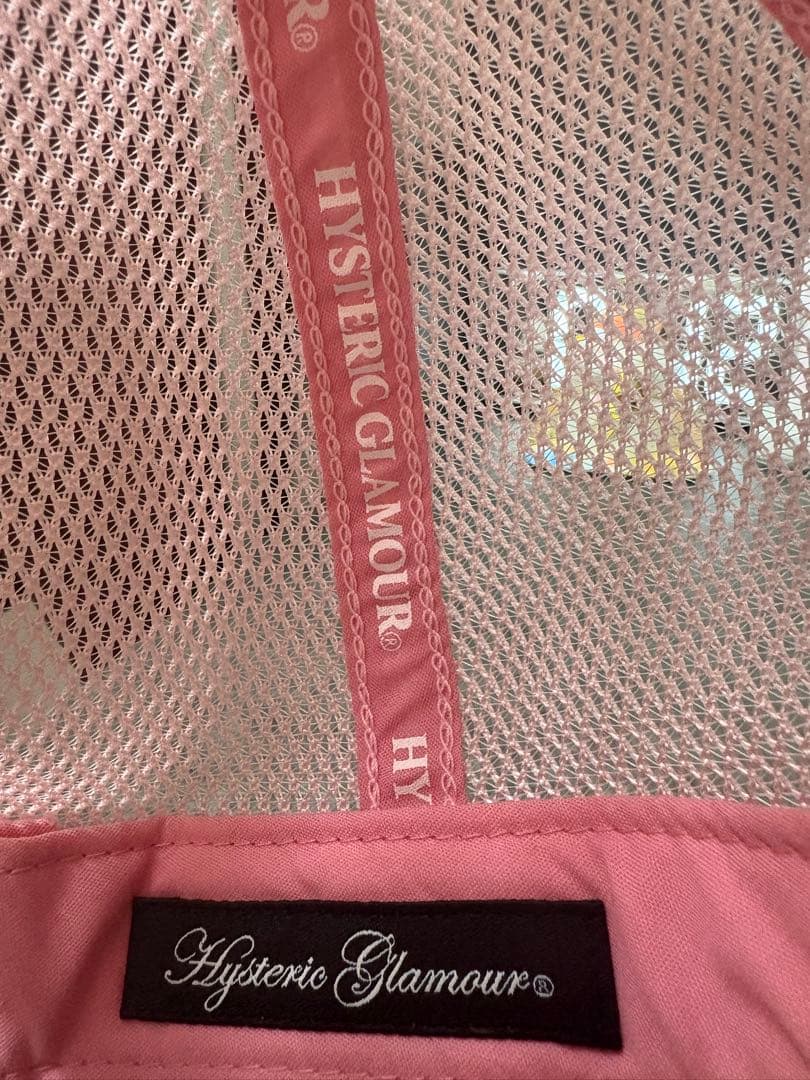 〔twice サナ着用〕ヒステリックグラマーメッシュキャップ ピンク