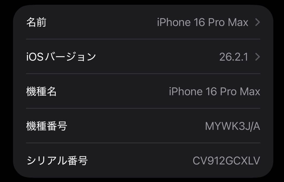 iPhone16ProMax 256GB【バッテリー100%】本体のみ