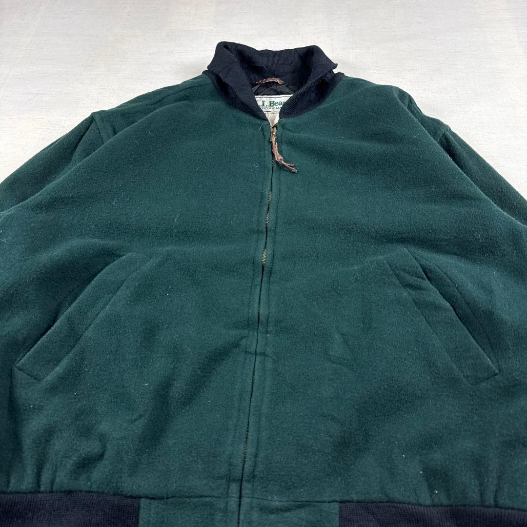 80s USA製 llbean ウール スタジャン スタジアム ジャケット L