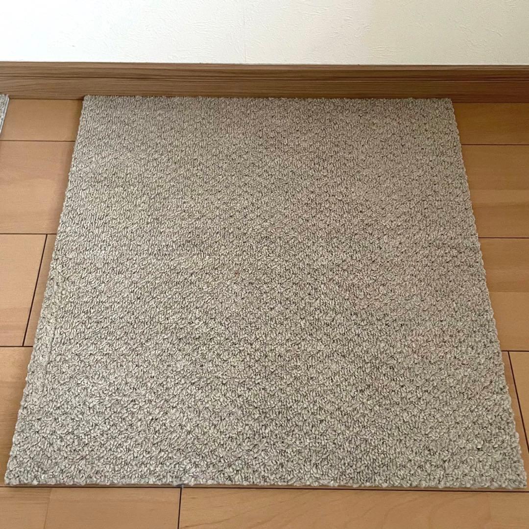 静床ライト シープホワイト 10枚 防音ラグ タイルカーペット③