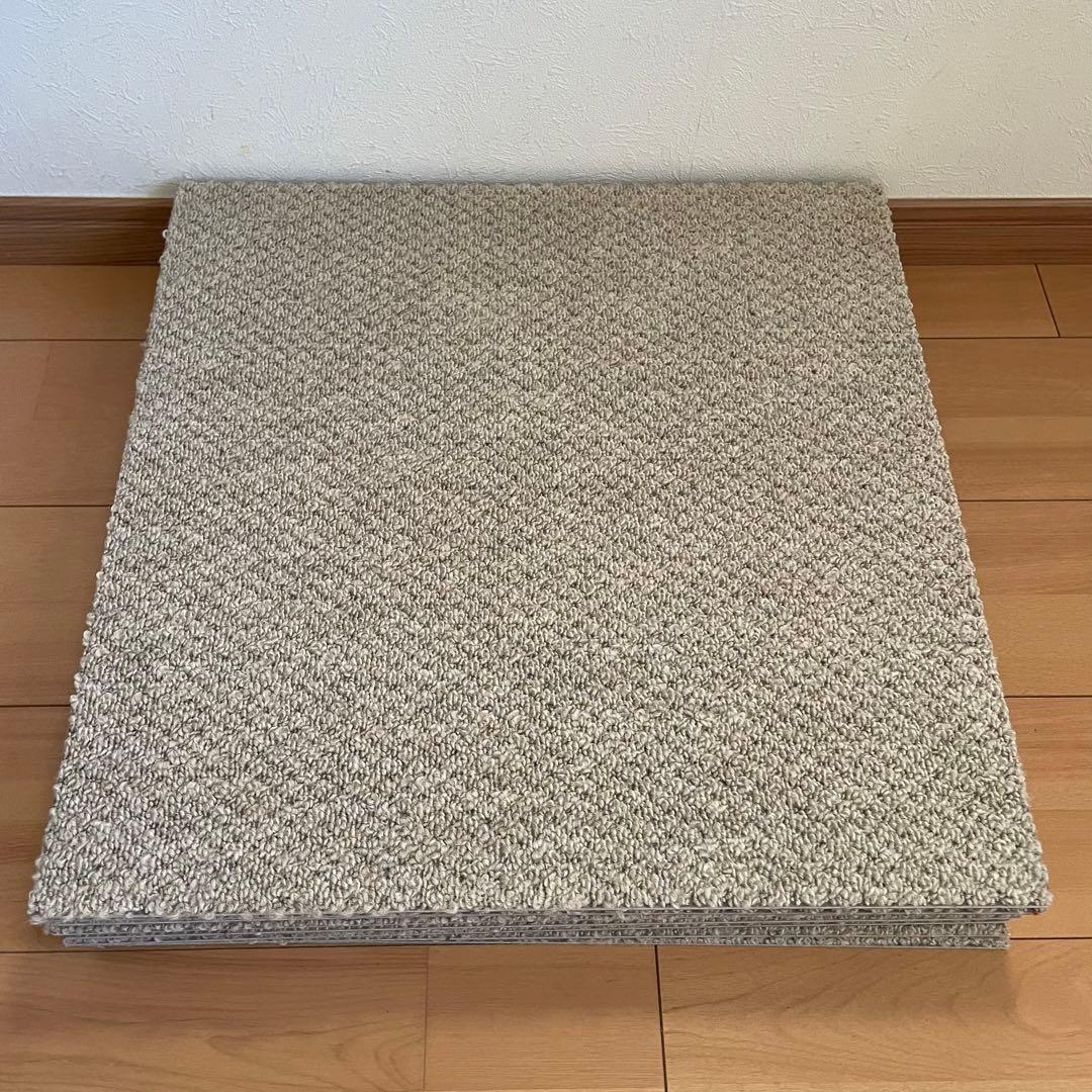 静床ライト シープホワイト 10枚 防音ラグ タイルカーペット③