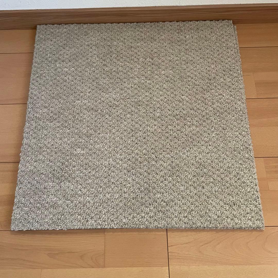 静床ライト シープホワイト 10枚 防音ラグ タイルカーペット③