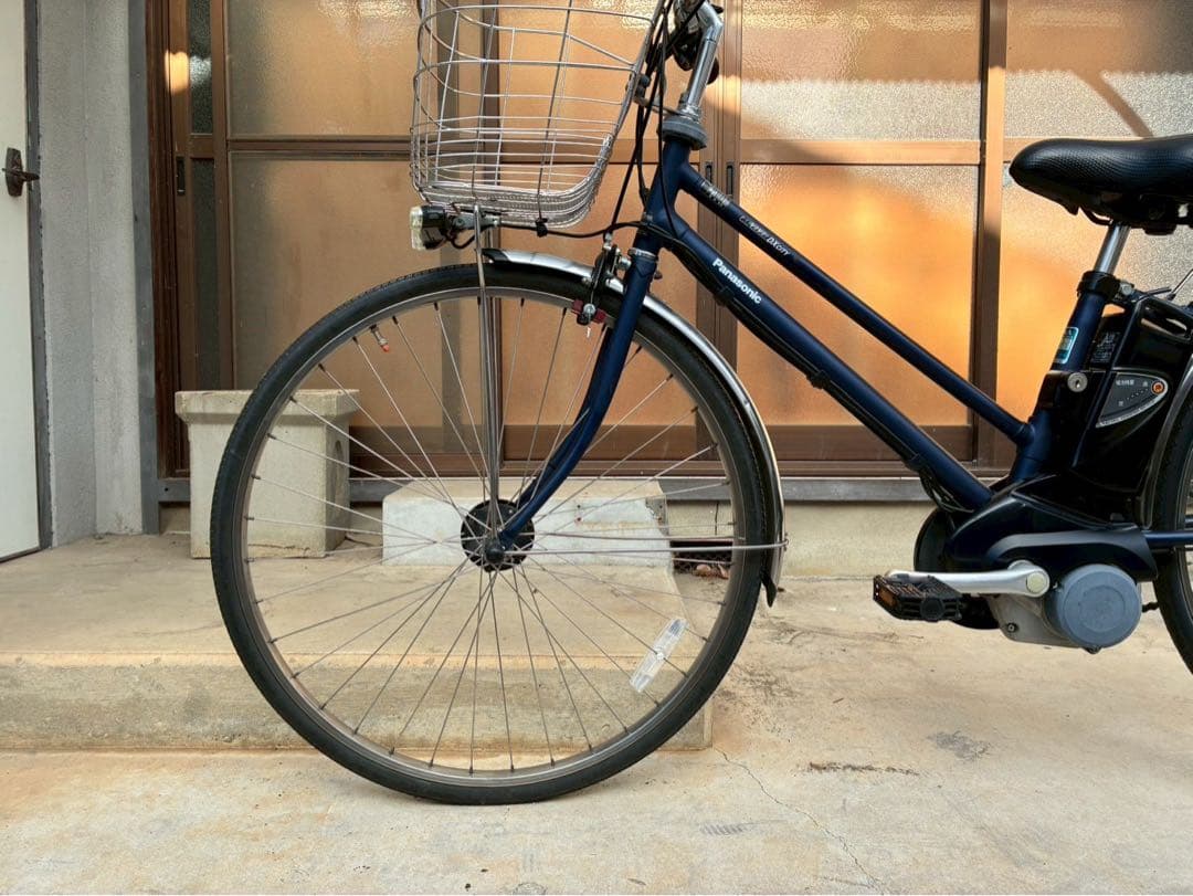 電動自転車　№8599 パナソニック ビビDXCITY 27インチ　紺