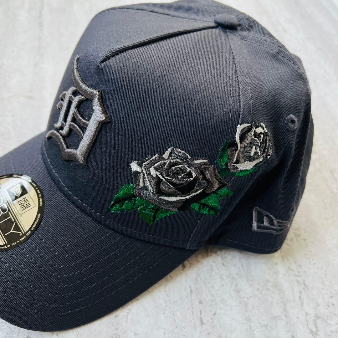 海外限定！ ニューラ デトロイトタイガース Detroit ダークグレー 薔薇