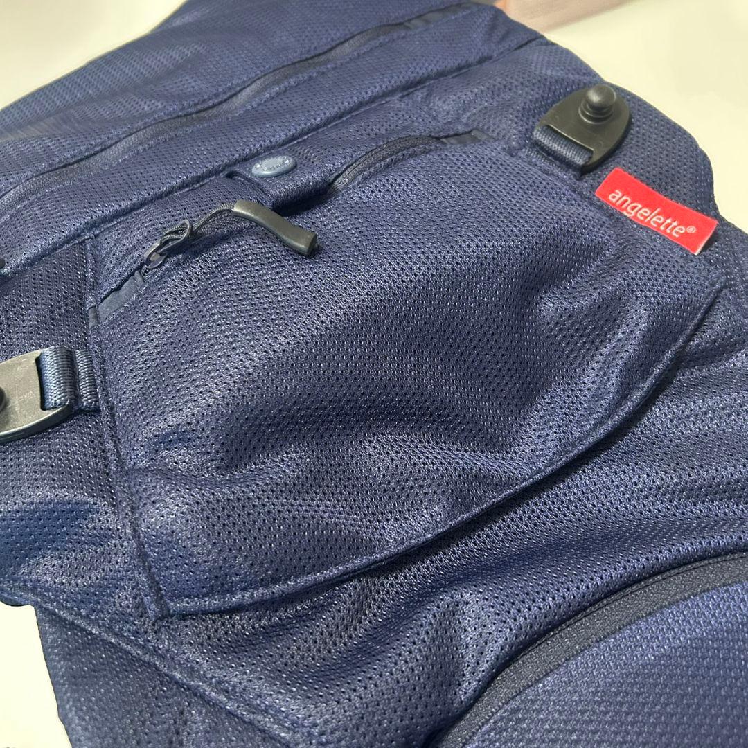 【モカパンダ】アンジェレッテ ベビーキャリアオン ネイビー 抱っこ紐