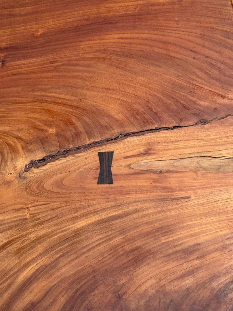 一枚板　無垢材　座卓　ローテーブル　契　チギリ　38ｋｇ　台付き