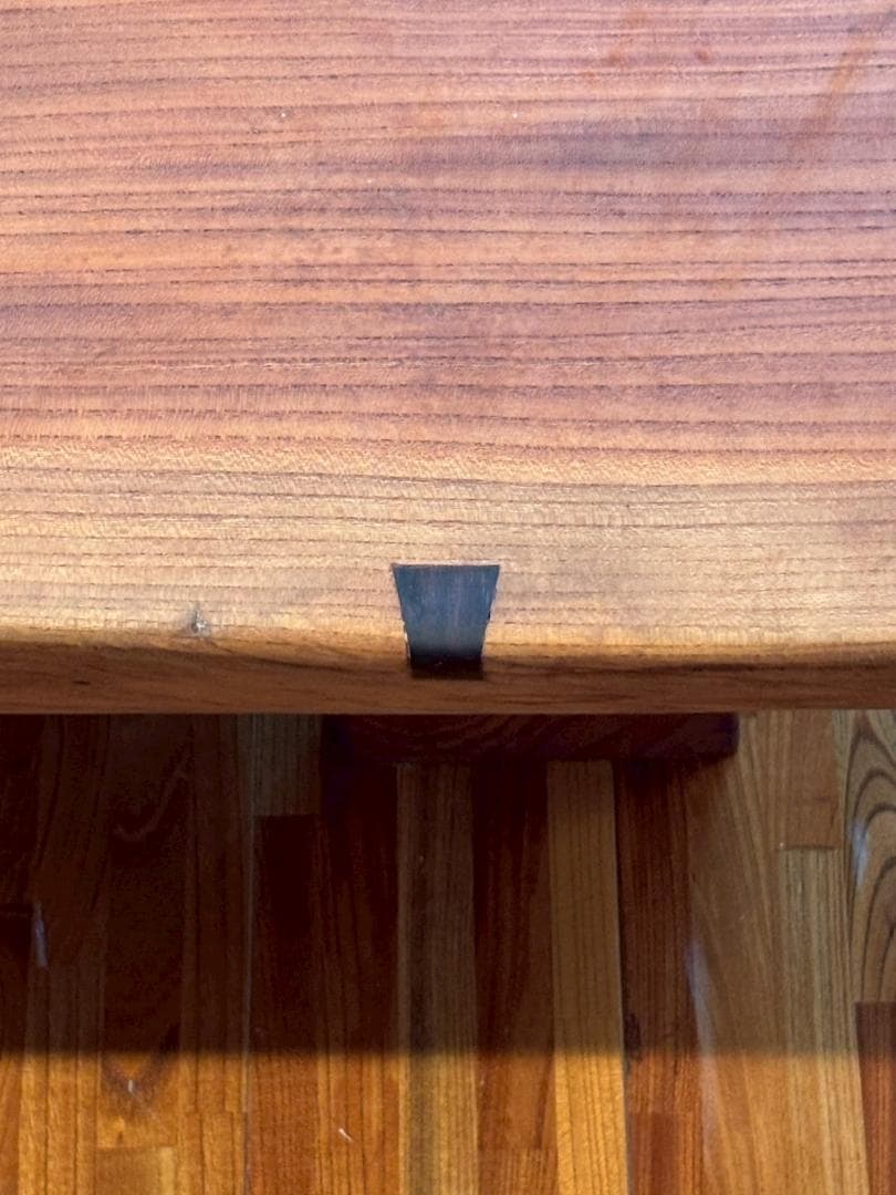 一枚板　無垢材　座卓　ローテーブル　契　チギリ　38ｋｇ　台付き