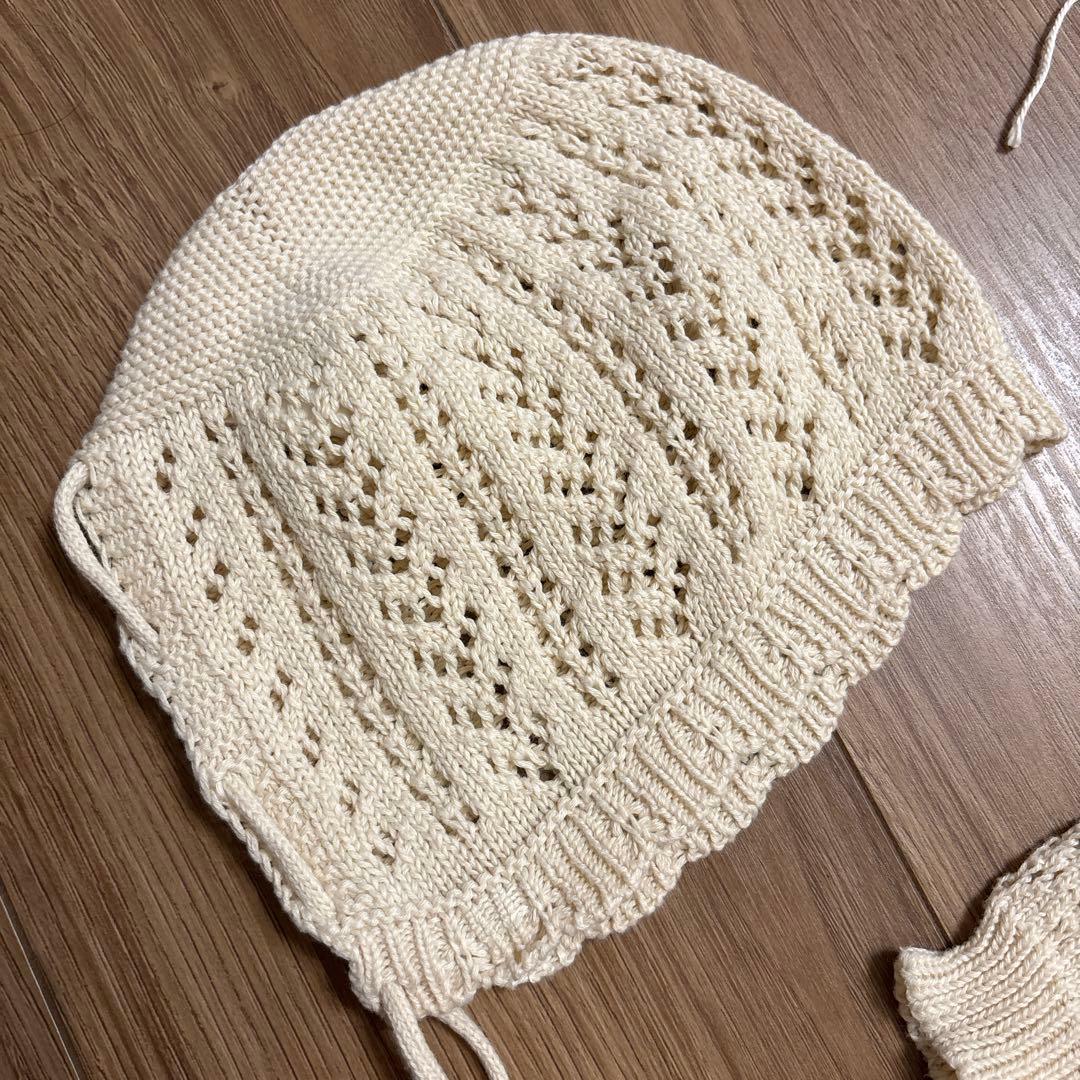 bebe oragnic ボンネット ロンパース