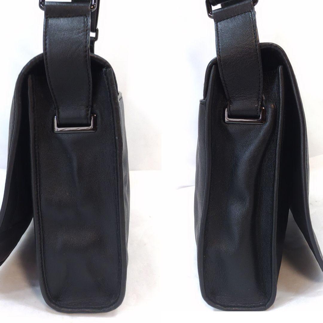 【美品】ジバンシー メッセンジャーバッグ レザー 黒 4Gロゴ