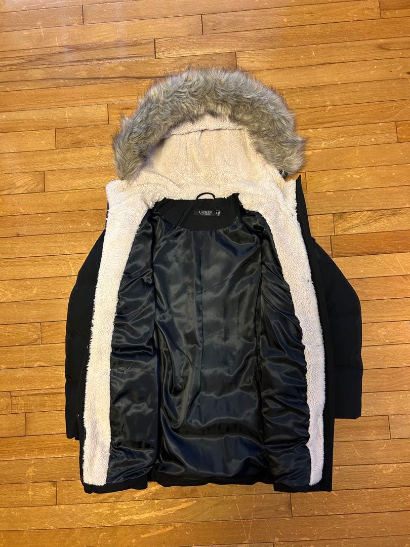 ラルフローレン　ブラックレーベル　ファー付き　ブラックダウン