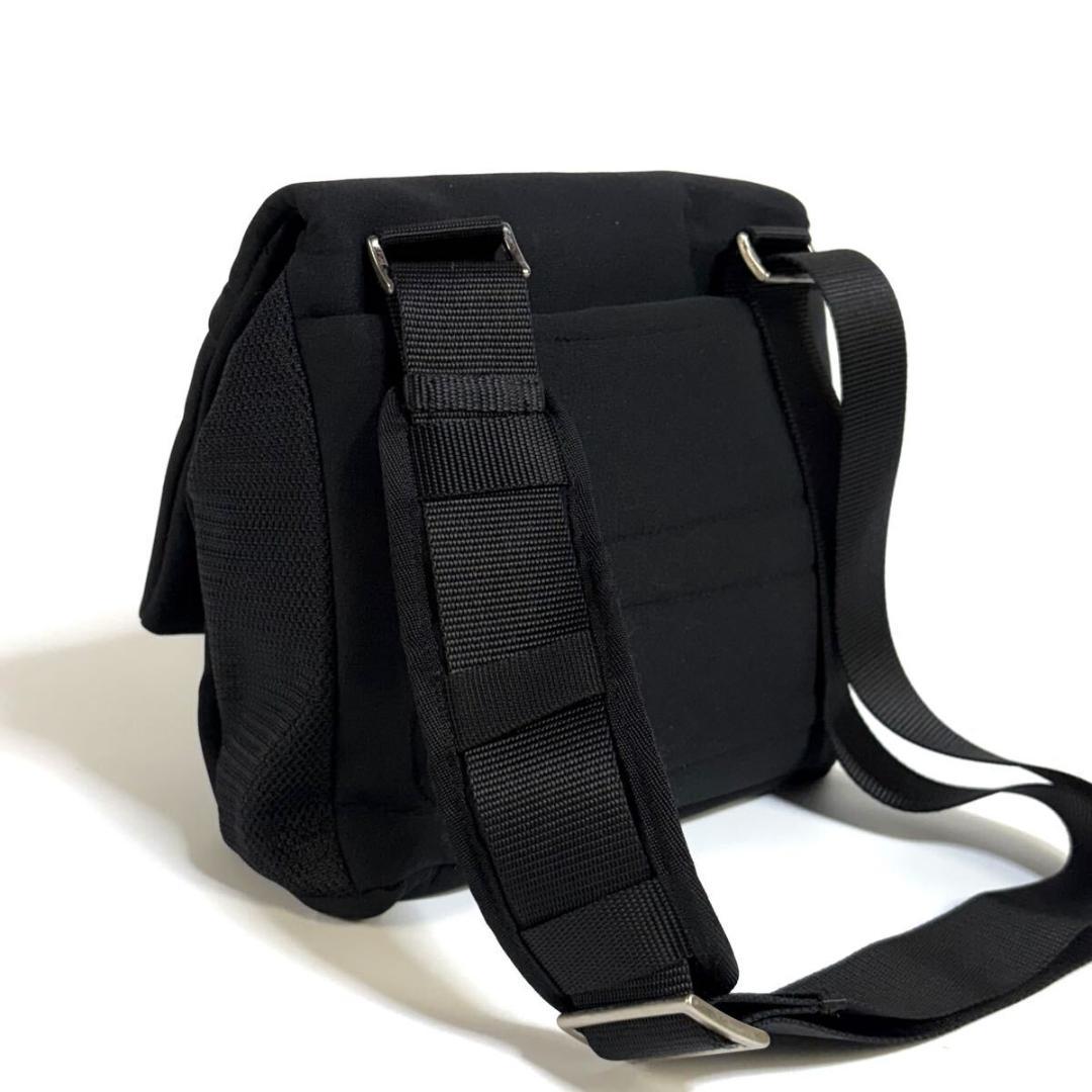 【美品】PRADA ショルダーバッグ ヴィンテージ ブラック レッド イタリア製