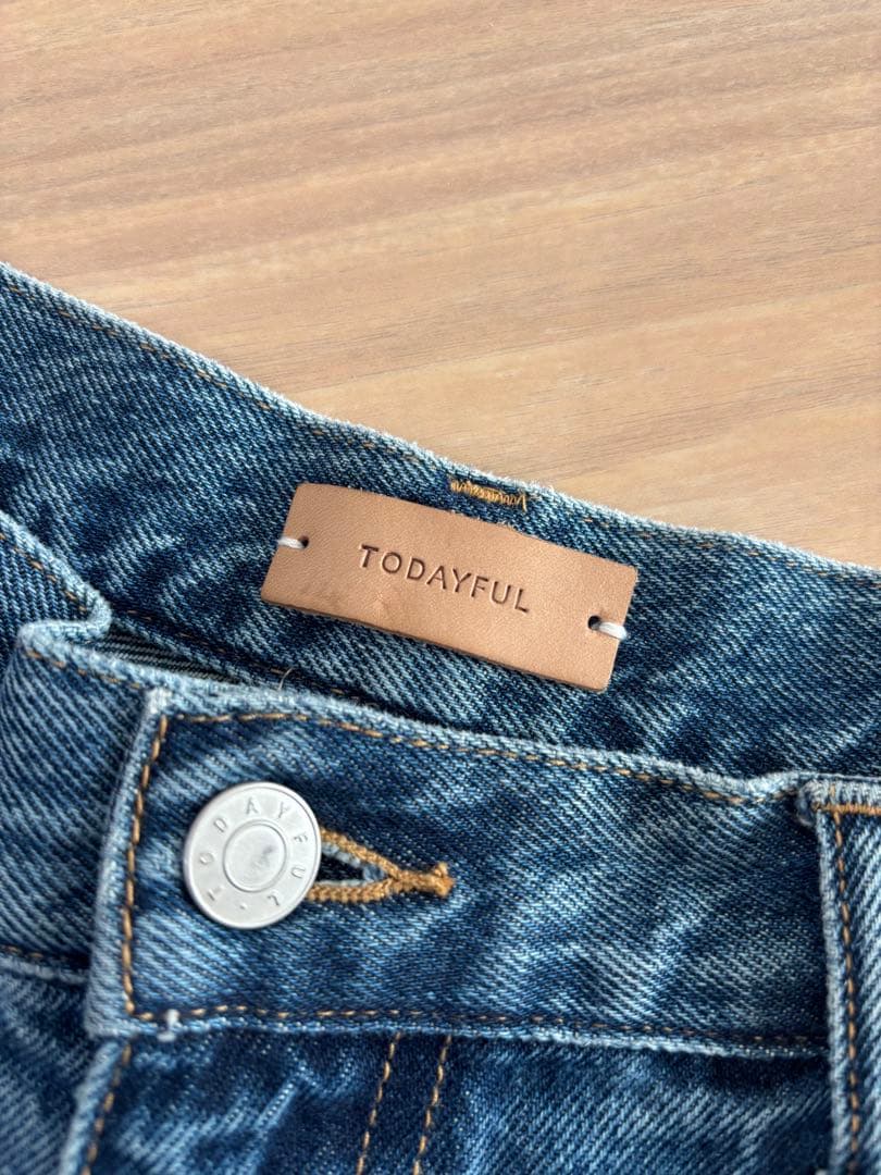 超美品【todayful（トゥデイフル）】 Cary's Denim ブルー26
