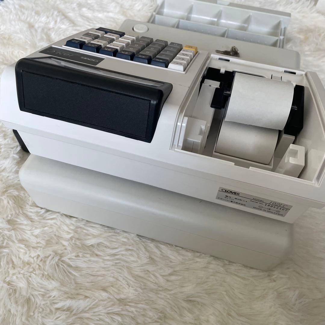 CLOVER 102LC レジスター 本体と新品ロール紙８本セット