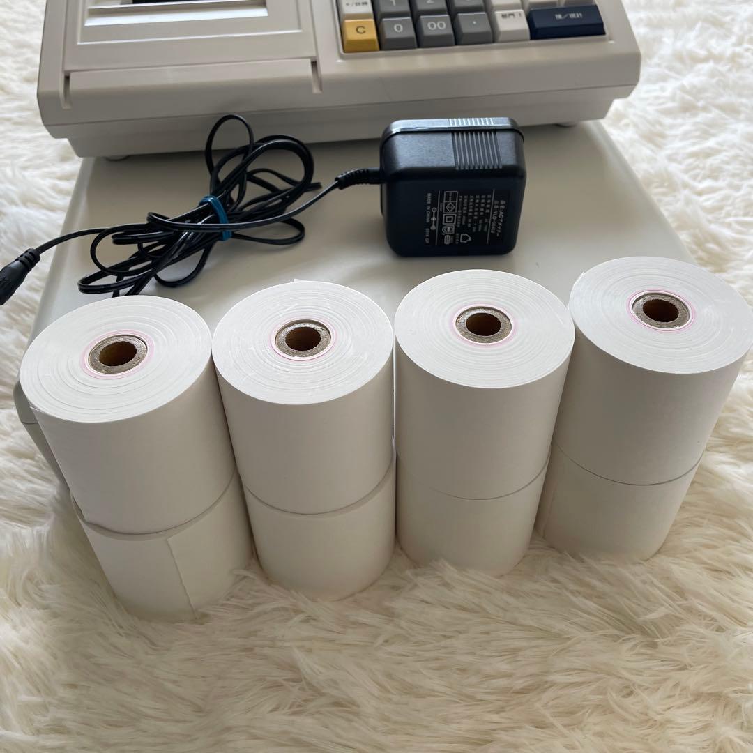 CLOVER 102LC レジスター 本体と新品ロール紙８本セット