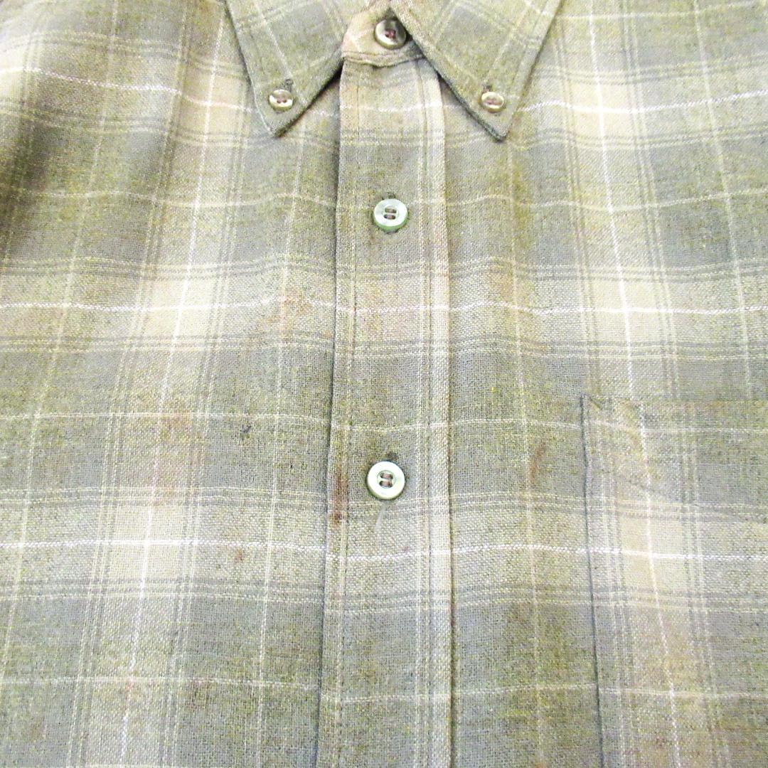 りょうちん 50S PENDLETON オンブレ 半袖ウールシャツ M
