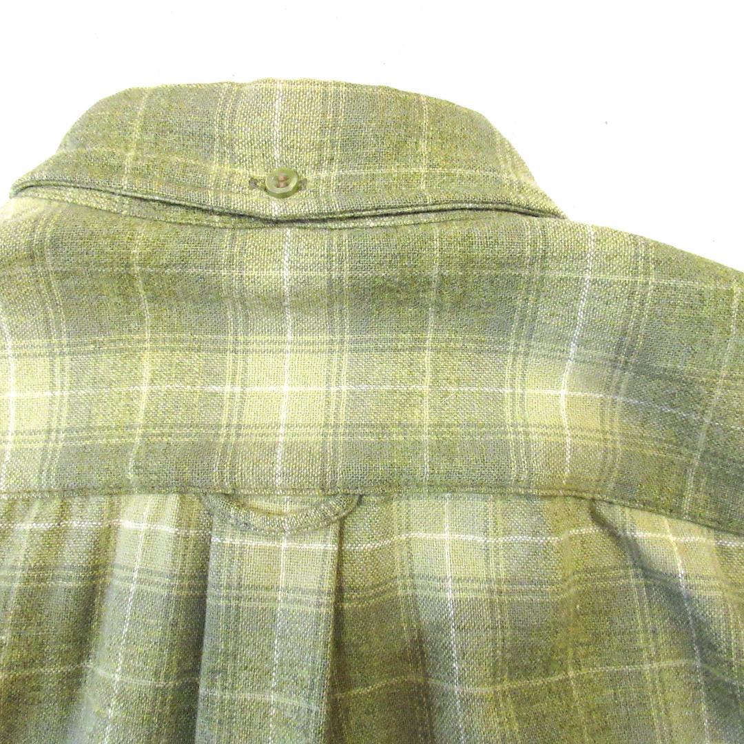 りょうちん 50S PENDLETON オンブレ 半袖ウールシャツ M