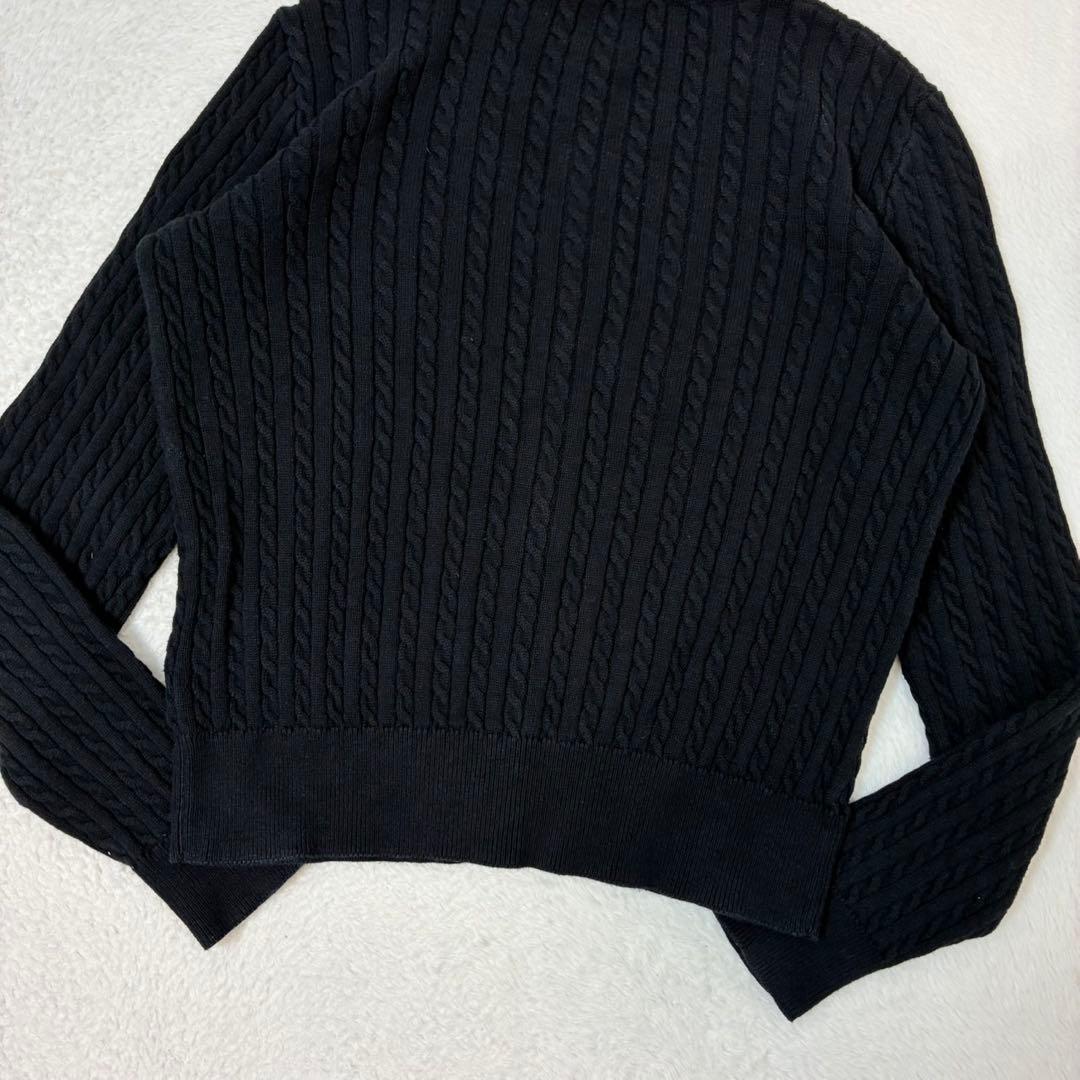 ポロラルフローレン　カーディガン　ブラック　ポニー刺繍　レディースSサイズ相当