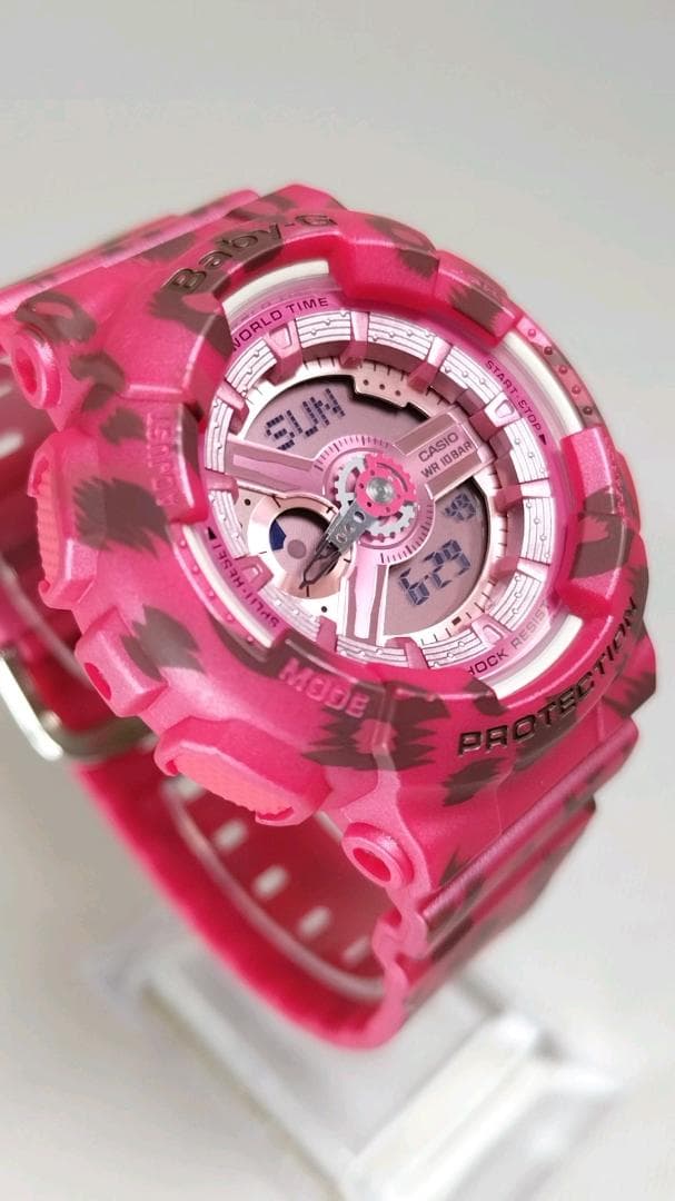 CASIO BABY-G BA‑110LP‑4AJF 腕時計 ピンク レオパード