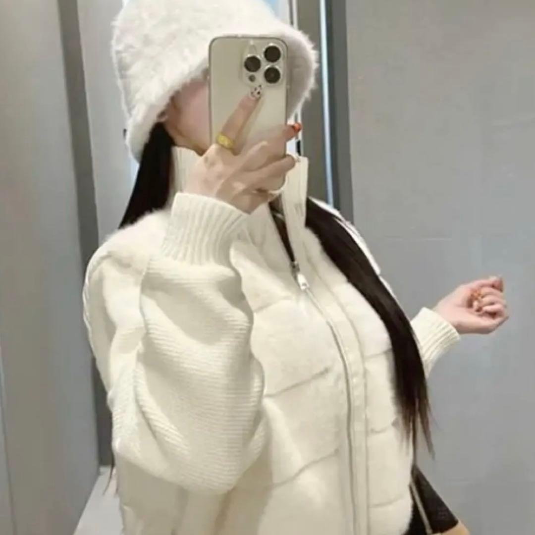 【週末特価】 DHOLIC 2WAYニットスリーブ エコファーダウンジャンパー