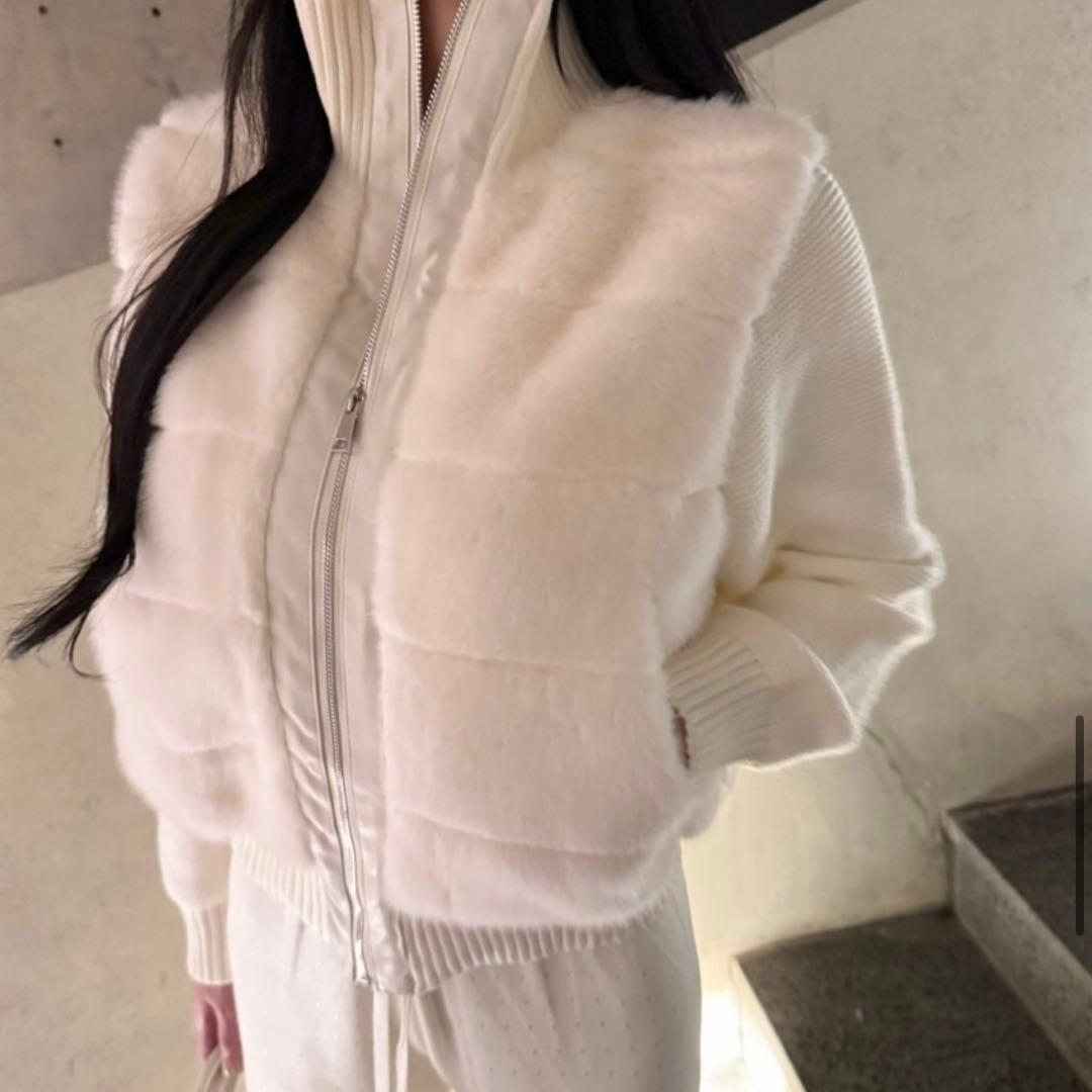 【週末特価】 DHOLIC 2WAYニットスリーブ エコファーダウンジャンパー