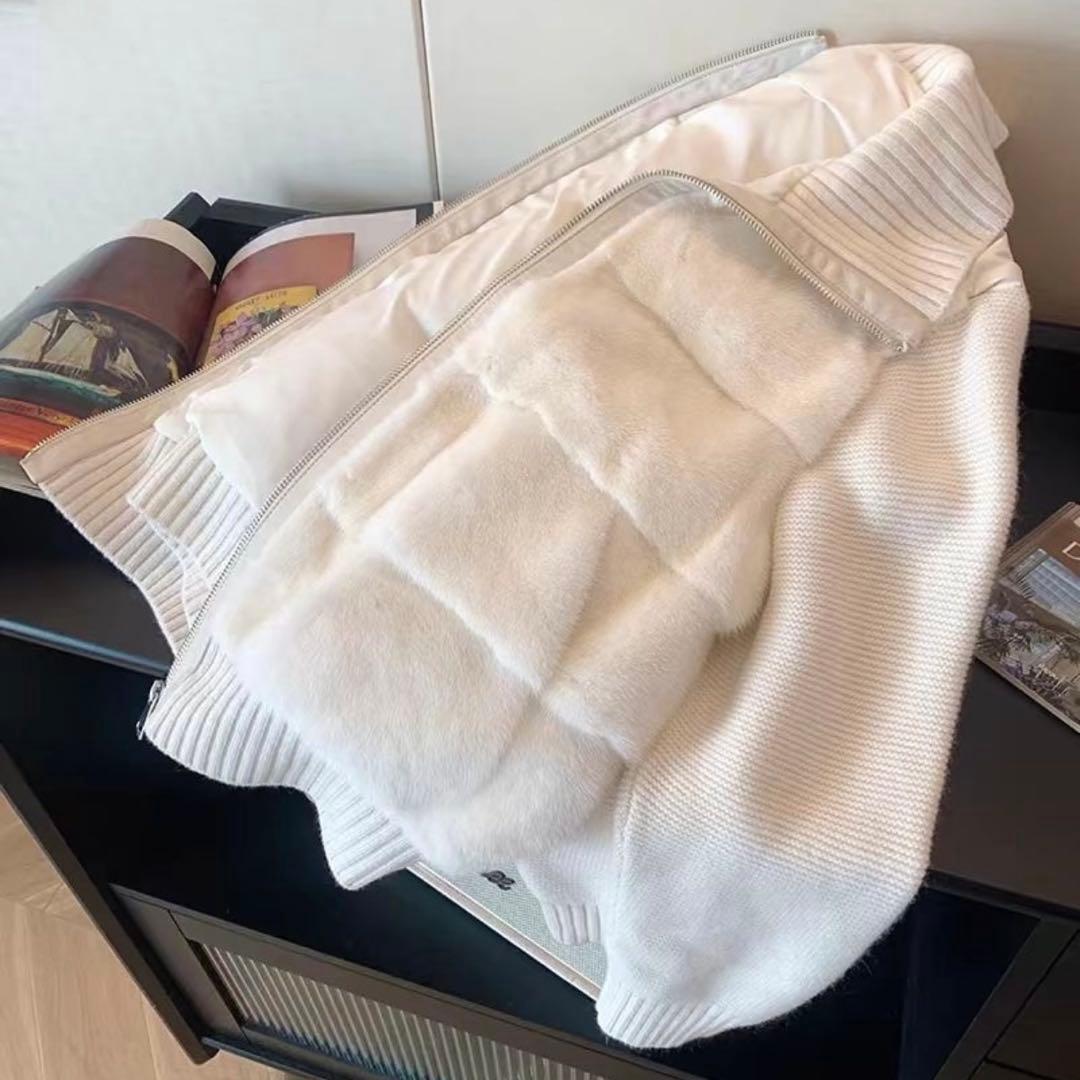 【週末特価】 DHOLIC 2WAYニットスリーブ エコファーダウンジャンパー