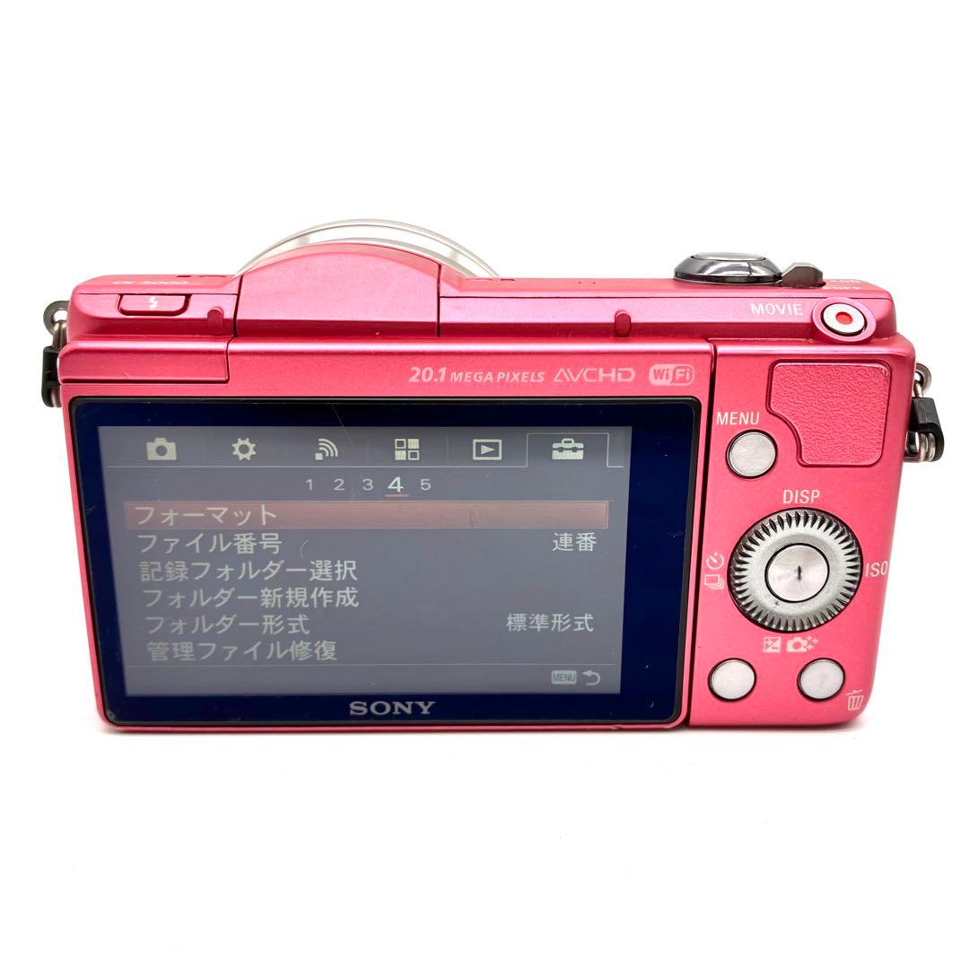 SONY a5000 ILCE-5000 望遠ダブルレンズセット　ピンク