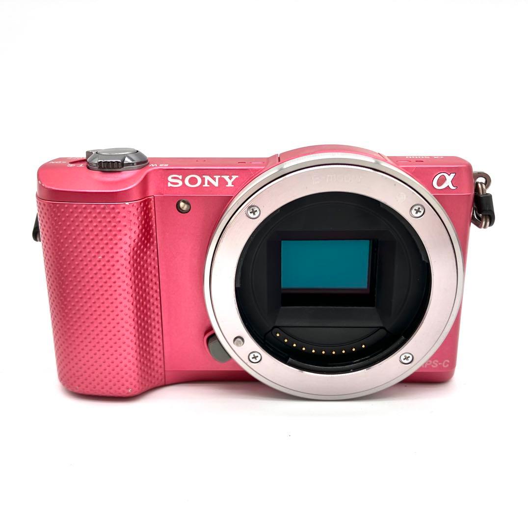 SONY a5000 ILCE-5000 望遠ダブルレンズセット　ピンク