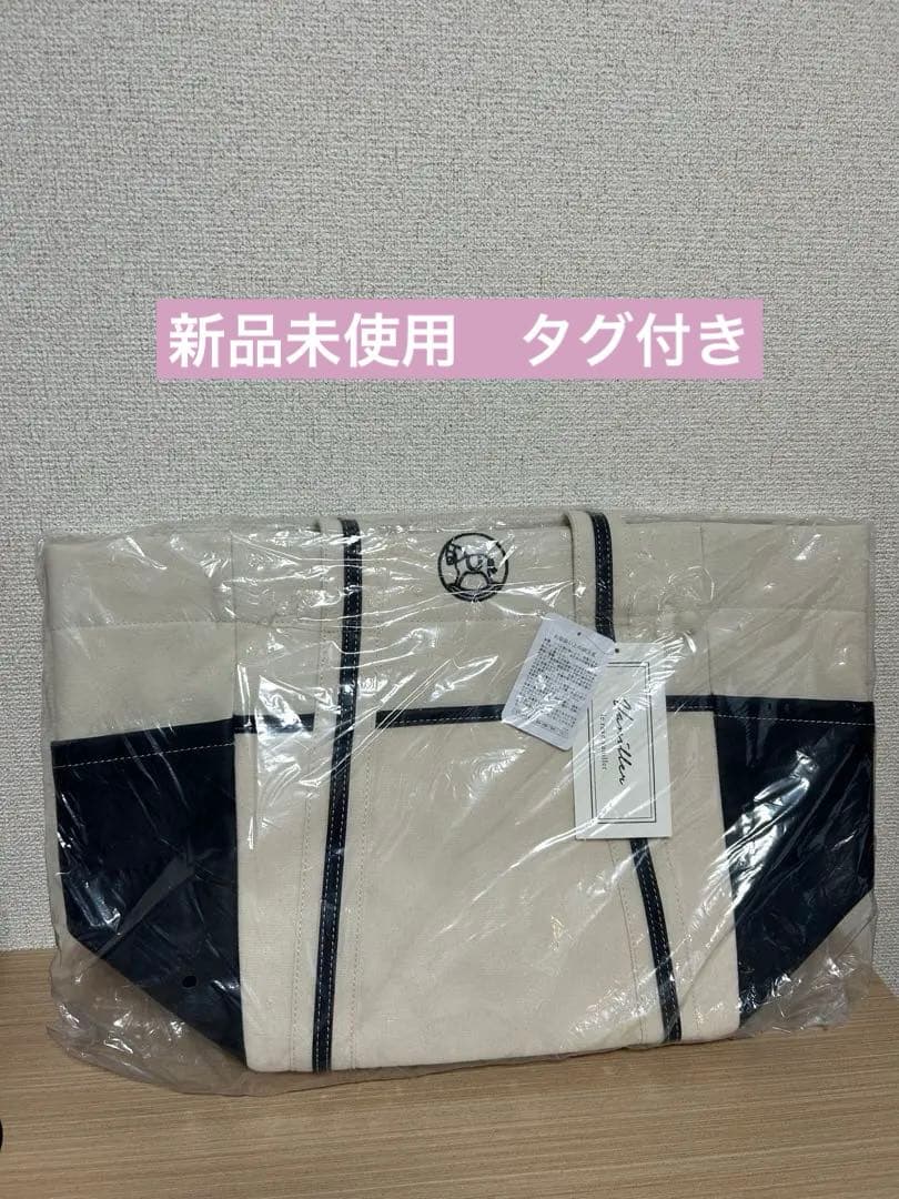 新品未使用　マザーズバッグ　vaniller 木馬モチーフ　ネイビー