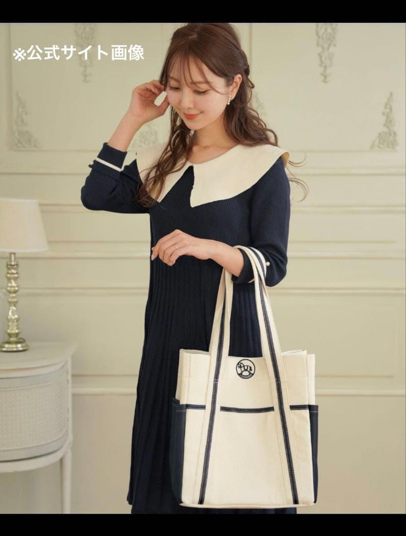新品未使用　マザーズバッグ　vaniller 木馬モチーフ　ネイビー