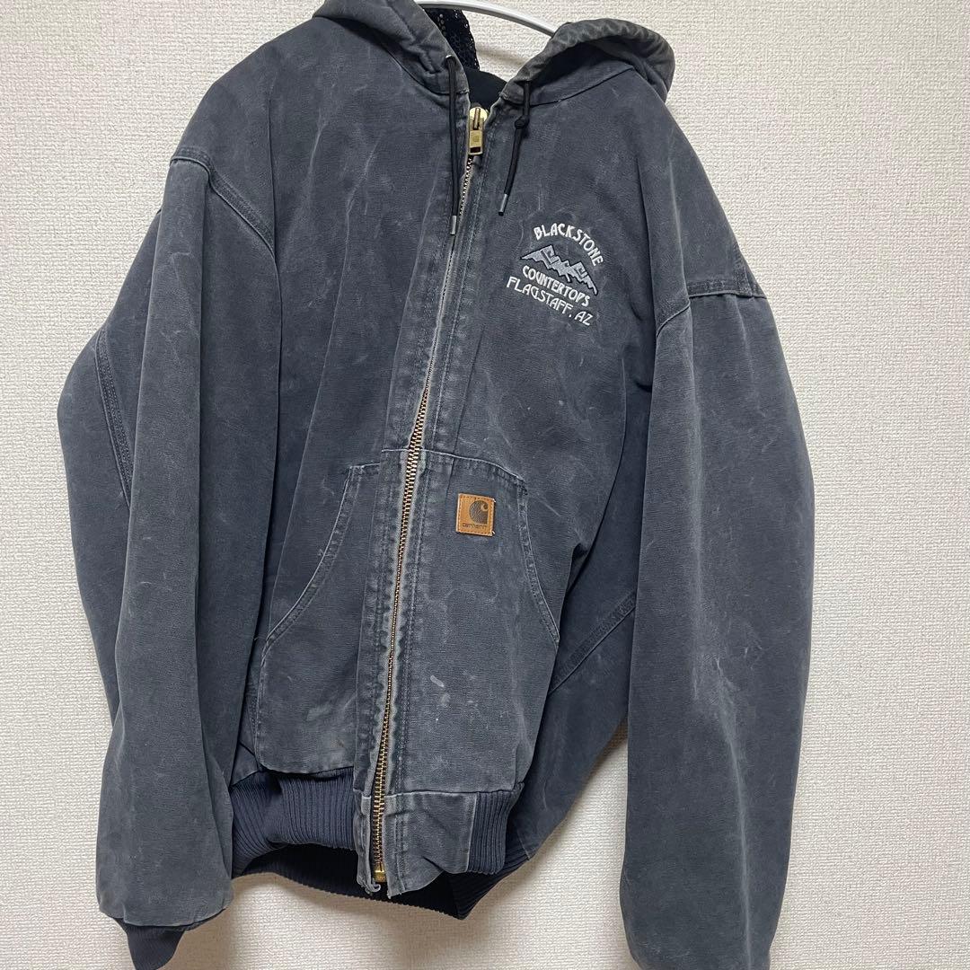 [古着] カーハート　アクティブジャケット　ダックジャケット　ネイビー　黒　紺