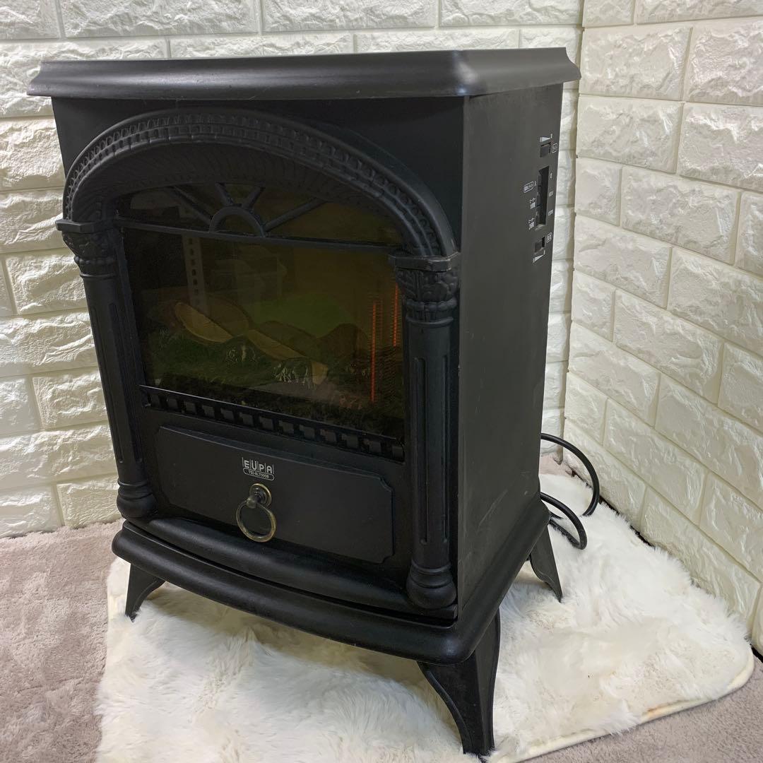 EUPR 暖炉型電気ヒーター ブラック TSI-BLT999B