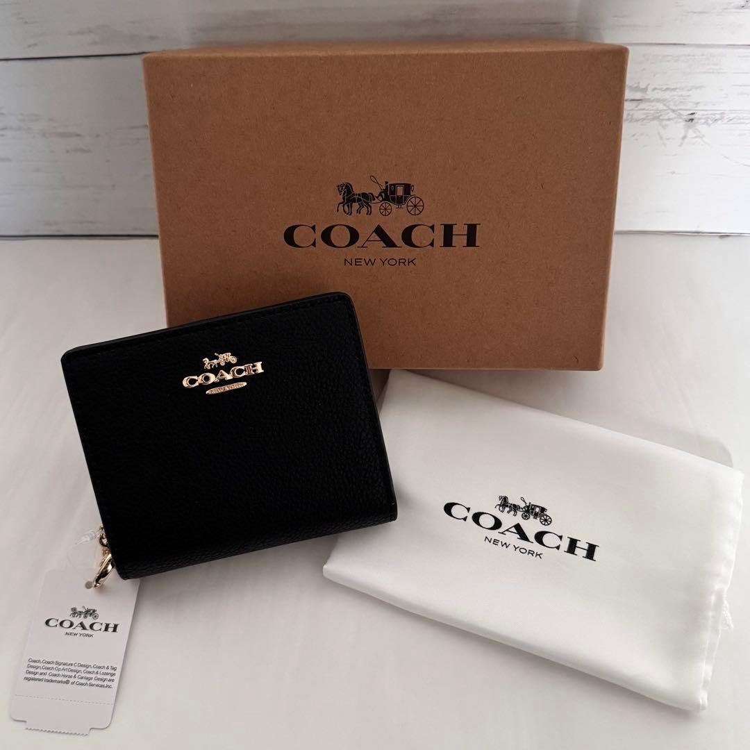 【新品未使用】COACH コーチ折り財布 メンズ レディース 二つ折り財布