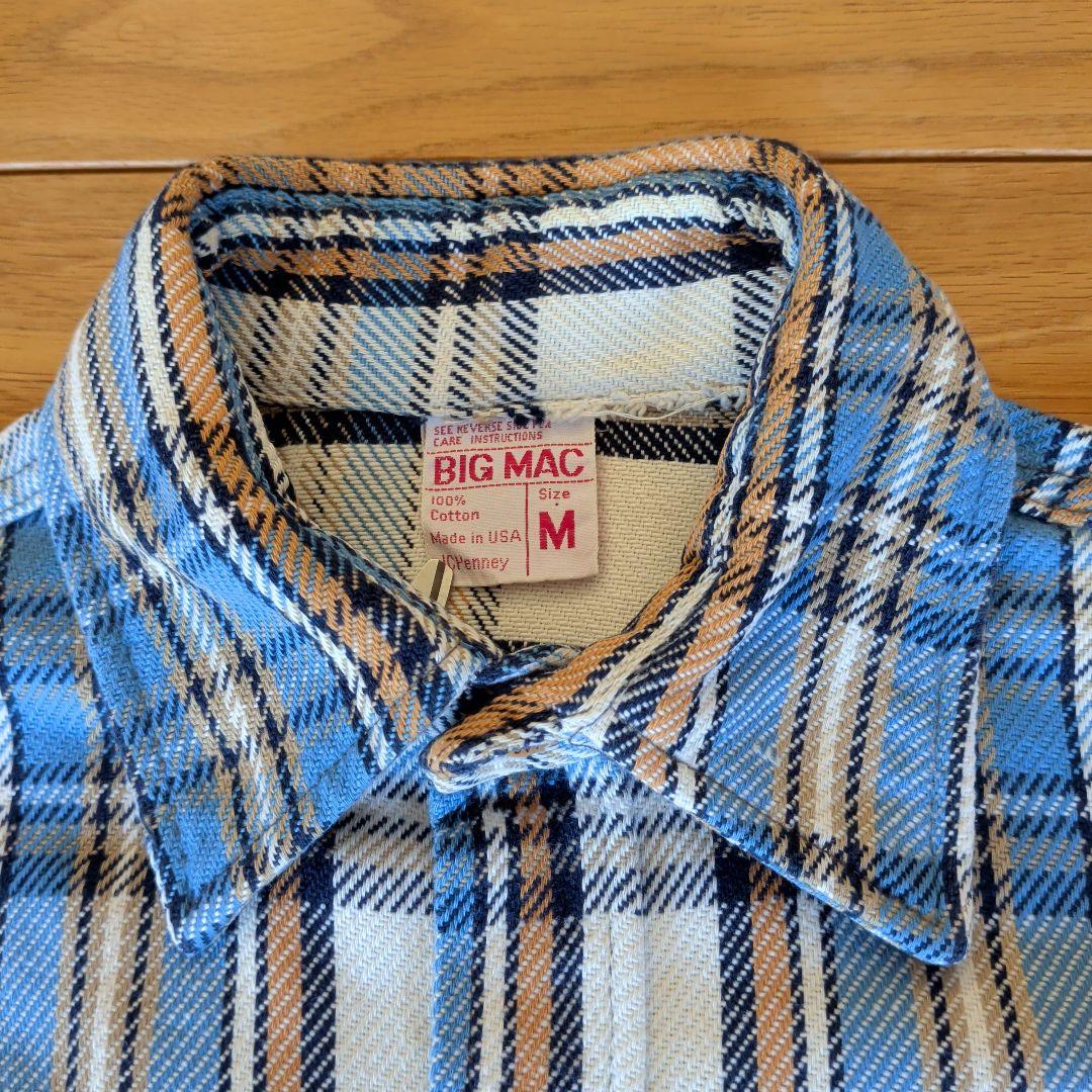 70s BIGMAC ビックマック ネルシャツ USA製 良配色 サイズM