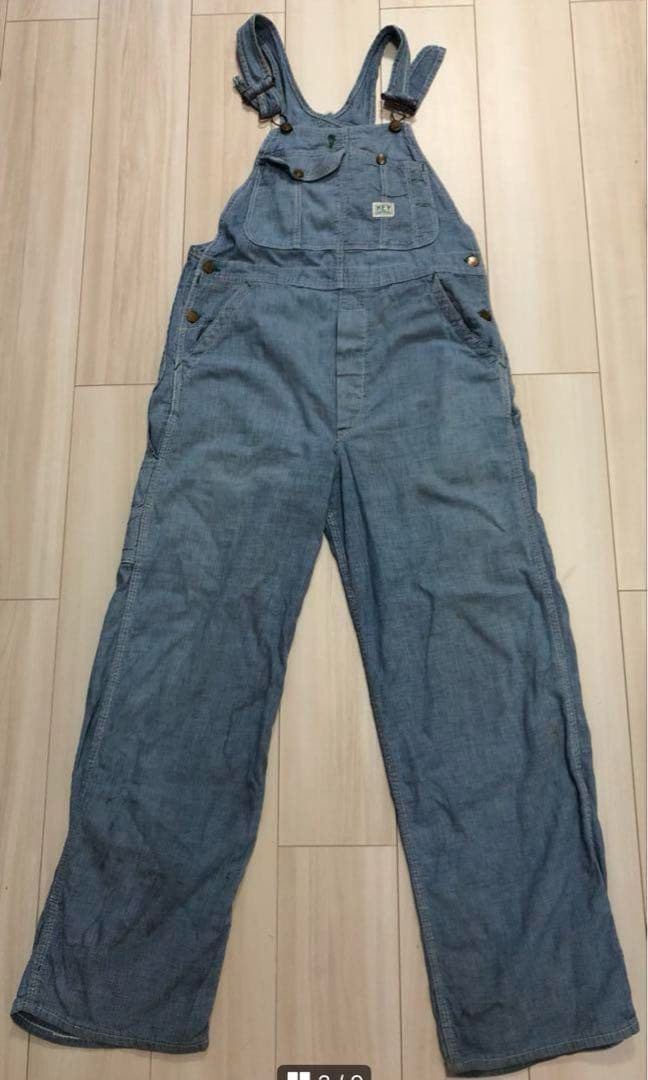 【Special】40〜50s KEYピンチェックオーバーオール ヴィンテージ