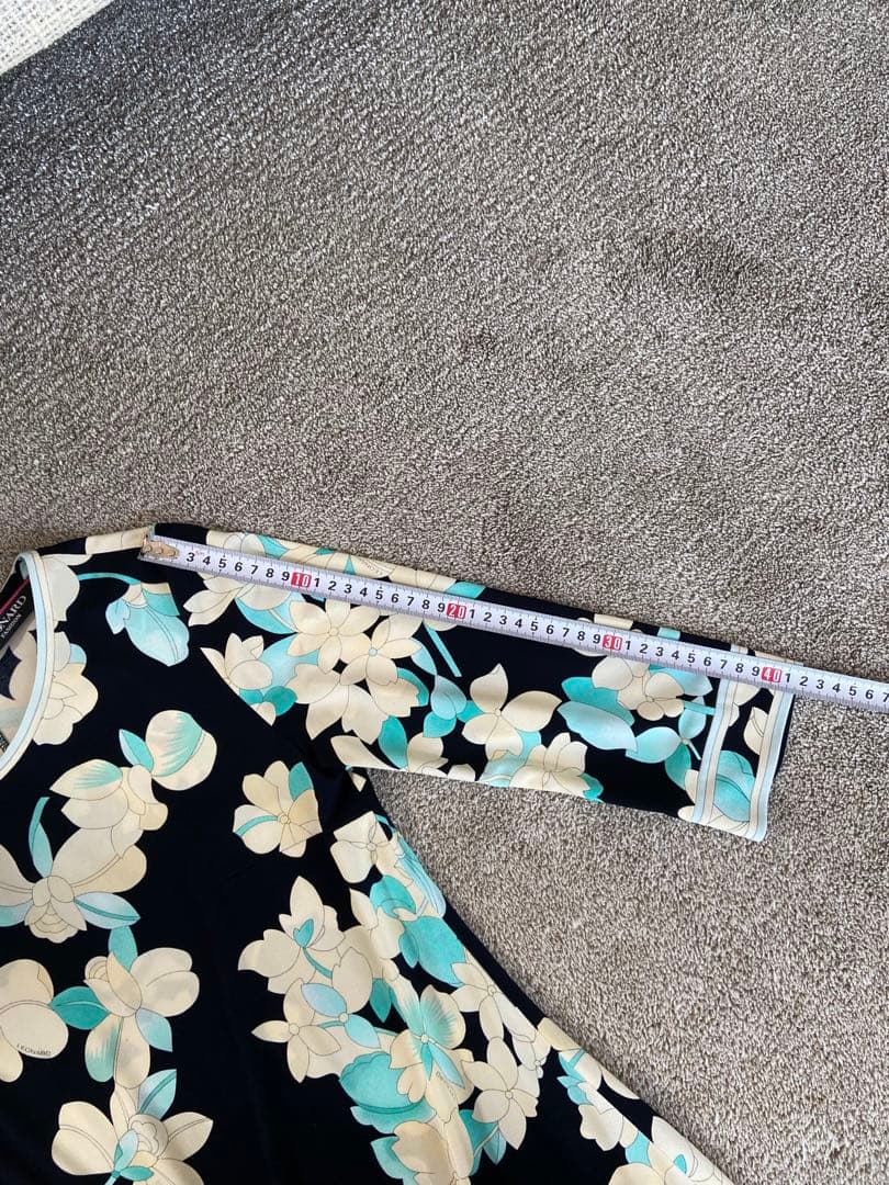 LEONARD レオナール　７部袖ワンピース　　サイズ36 ベルト付き　SALE