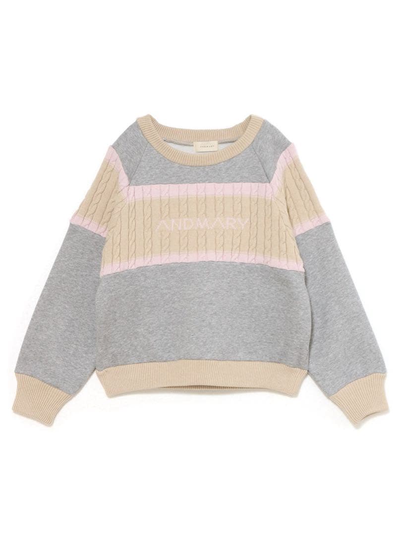 トップス Andmary Logo loose sweat gray