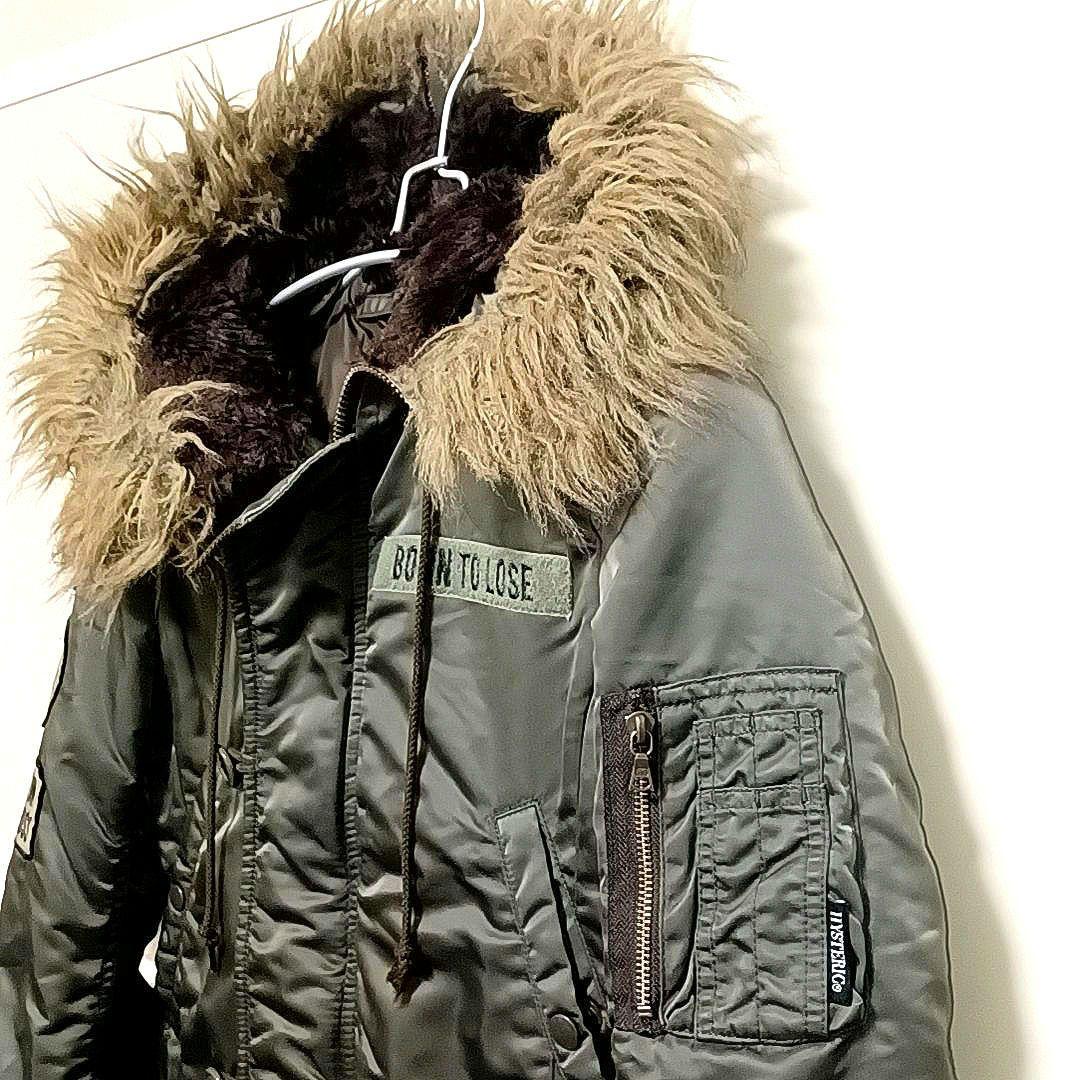 【00s美品】ヒステリックグラマー　N2-B　中綿　モッズコート　カーキ