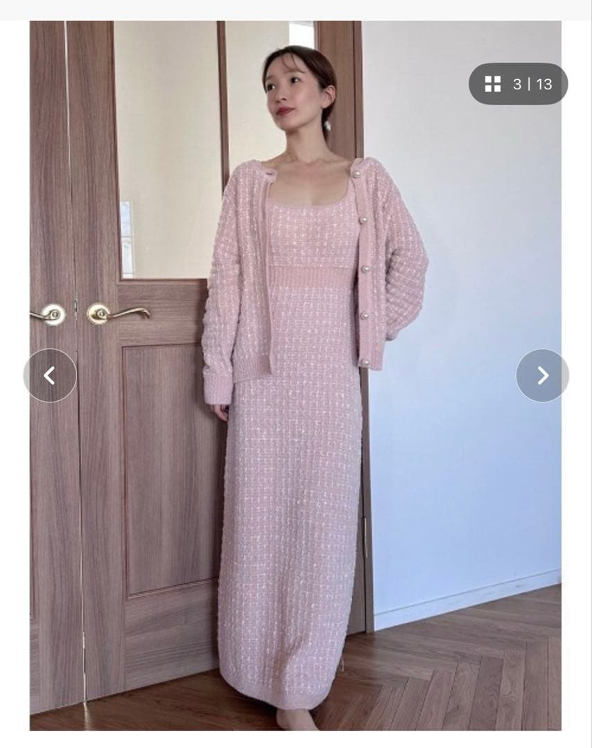 SNIDEL  セット販売　ツイードワンピース ピンク FREE