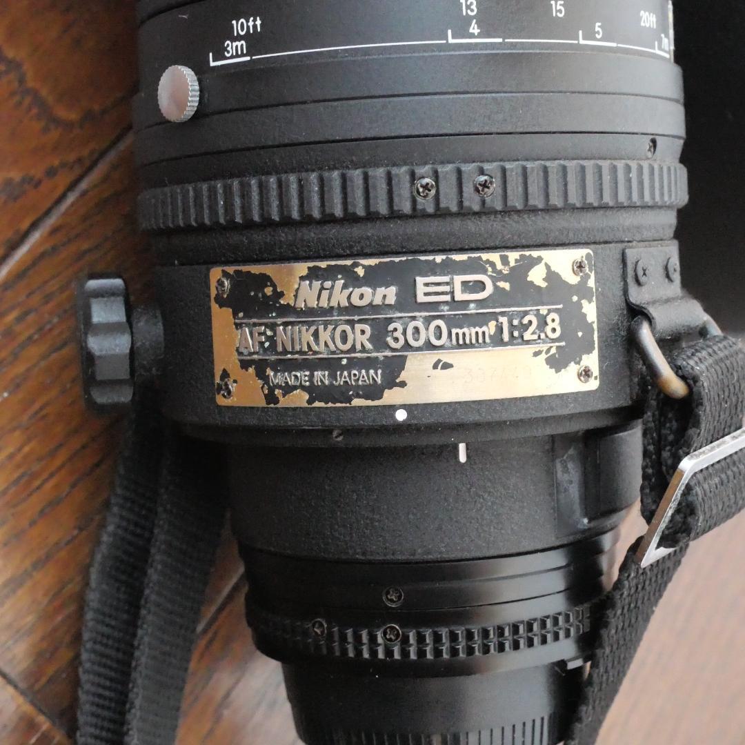 Nikon AF 300mm f2.8 ED IF フード　革カバー　旧　超レア