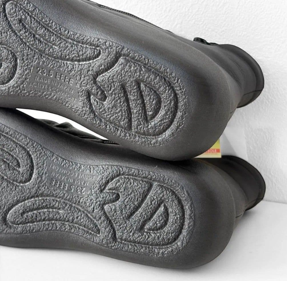 新品 Put's Wファスナー 本革 ショートブーツ 黒 23.5 コンフォート