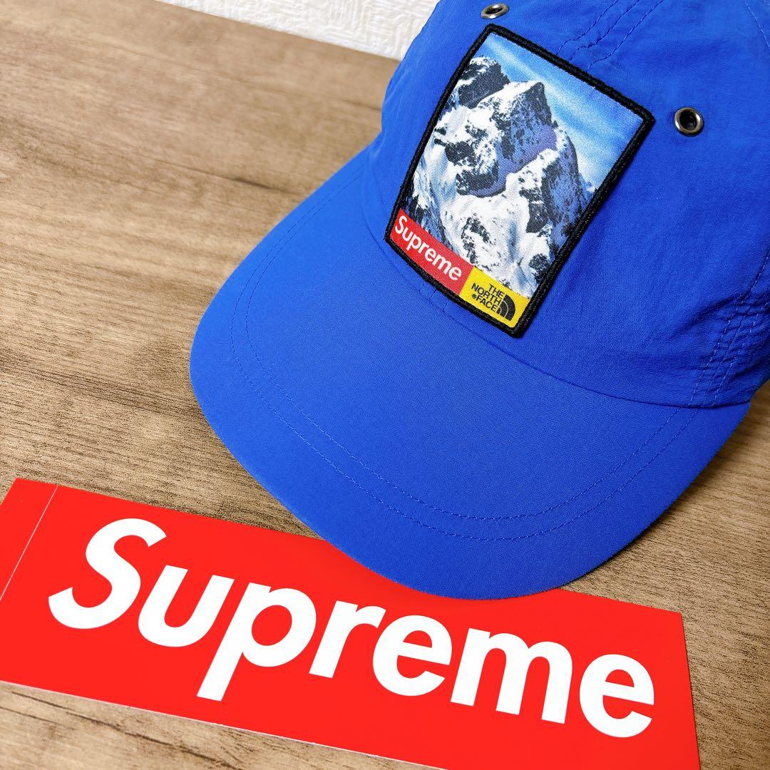 正規品　Supreme THE NORTH FACE コラボ　キャップ　ブルー